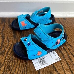 Kids Blue Sandals with Fun Prints